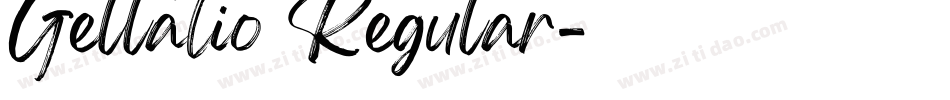 Gellatio Regular字体转换